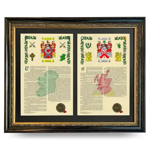 Double Armorial History Framed - Heirloom