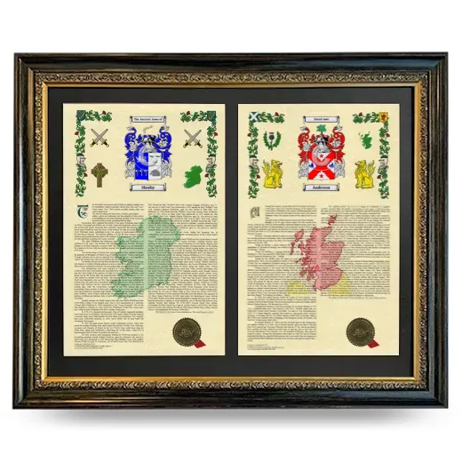 Double Armorial History Framed - Heirloom