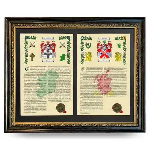 Double Armorial History Framed - Heirloom