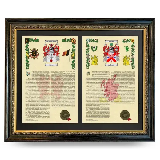 Double Armorial History Framed - Heirloom