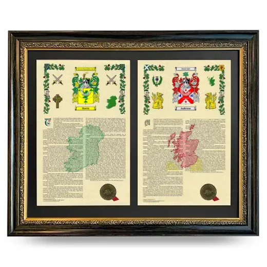 Double Armorial History Framed - Heirloom