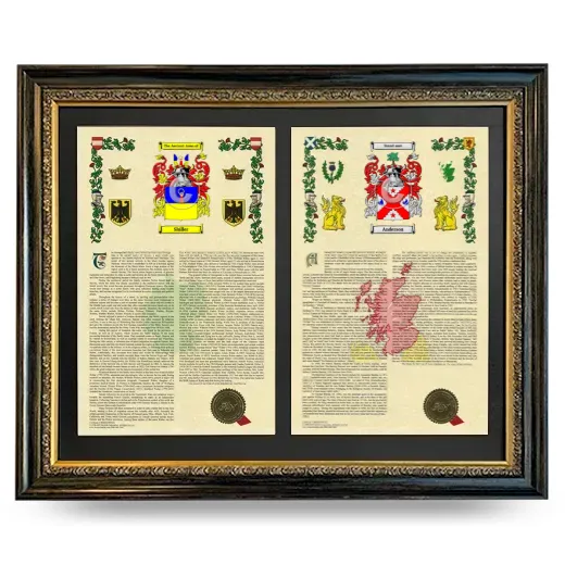 Double Armorial History Framed - Heirloom