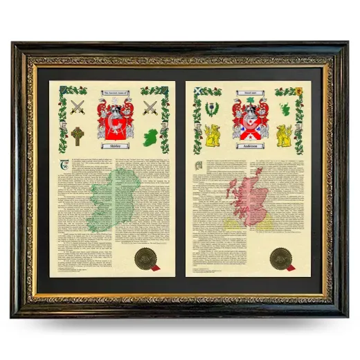 Double Armorial History Framed - Heirloom