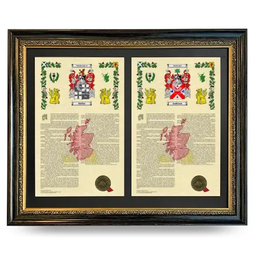 Double Armorial History Framed - Heirloom