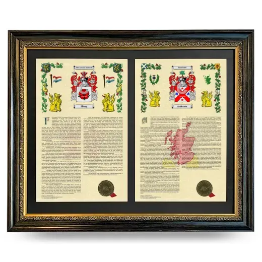 Double Armorial History Framed - Heirloom