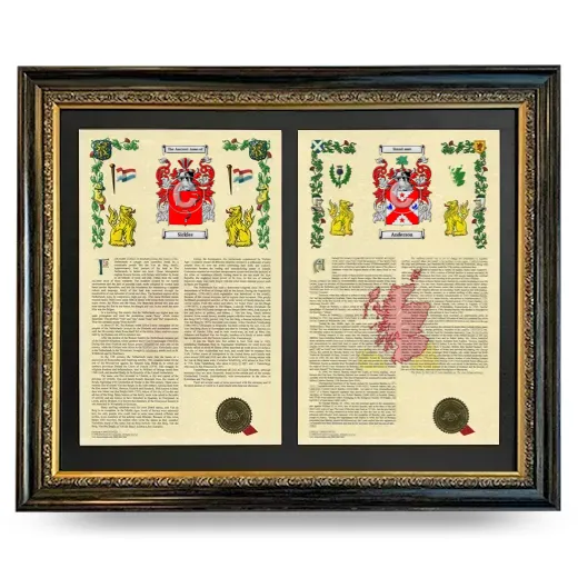 Double Armorial History Framed - Heirloom
