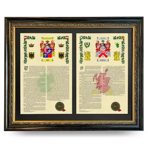 Double Armorial History Framed - Heirloom