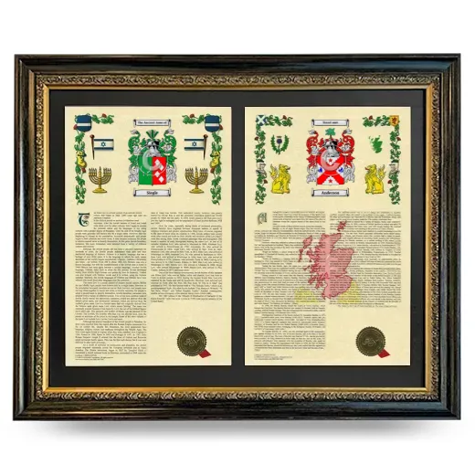 Double Armorial History Framed - Heirloom