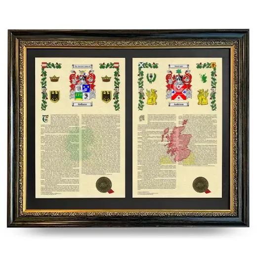 Double Armorial History Framed - Heirloom