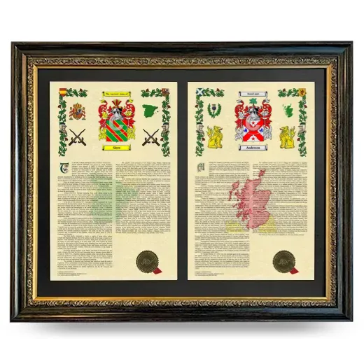 Double Armorial History Framed - Heirloom