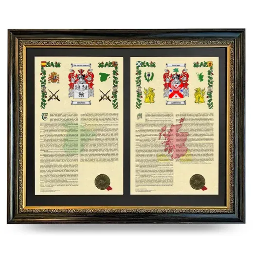 Double Armorial History Framed - Heirloom