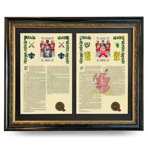 Double Armorial History Framed - Heirloom