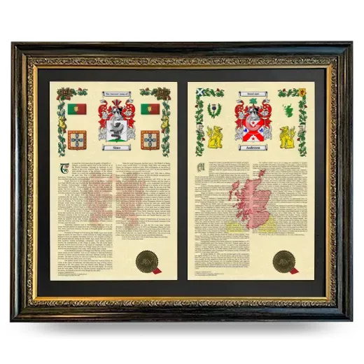 Double Armorial History Framed - Heirloom