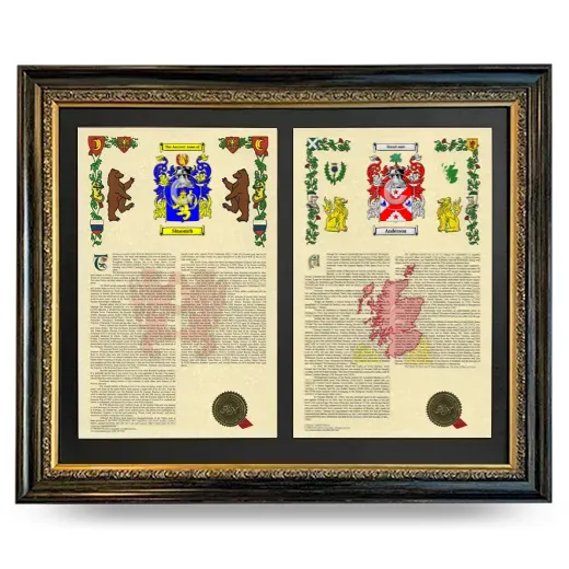 Double Armorial History Framed - Heirloom