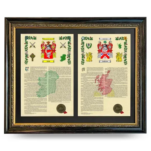 Double Armorial History Framed - Heirloom