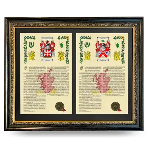 Double Armorial History Framed - Heirloom