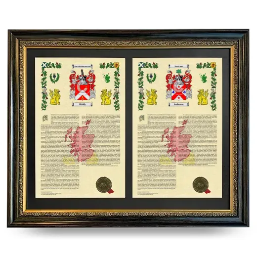 Double Armorial History Framed - Heirloom