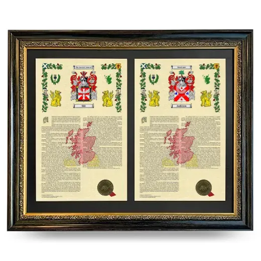 Double Armorial History Framed - Heirloom