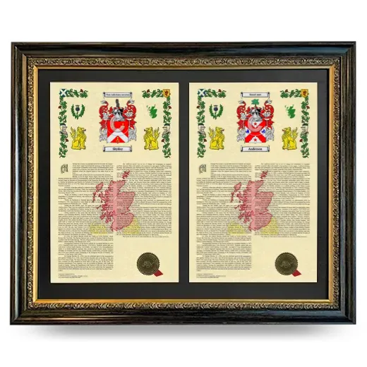 Double Armorial History Framed - Heirloom