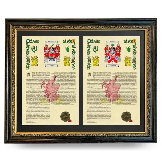 Double Armorial History Framed - Heirloom