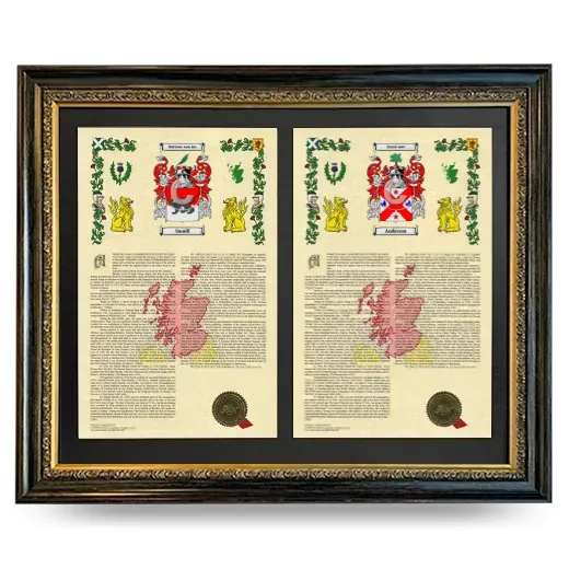 Double Armorial History Framed - Heirloom