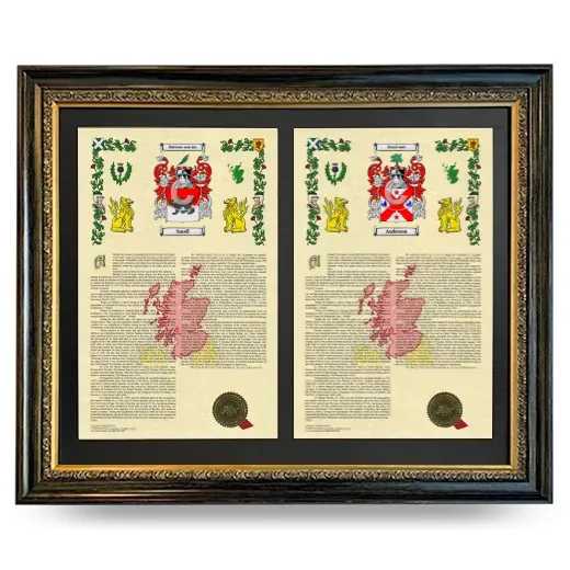 Double Armorial History Framed - Heirloom