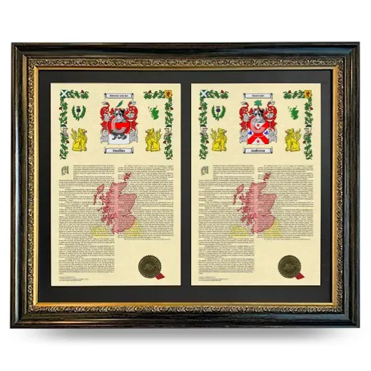 Double Armorial History Framed - Heirloom