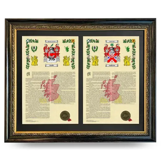 Double Armorial History Framed - Heirloom