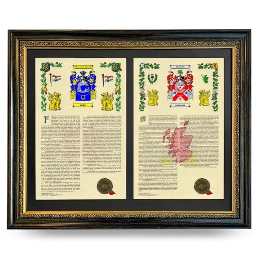 Double Armorial History Framed - Heirloom