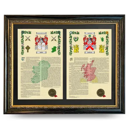 Double Armorial History Framed - Heirloom