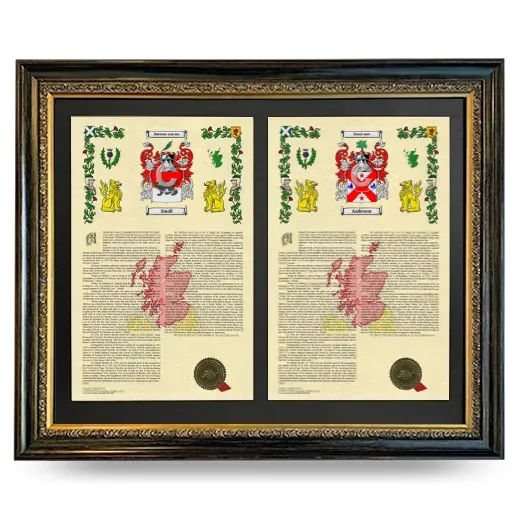 Double Armorial History Framed - Heirloom