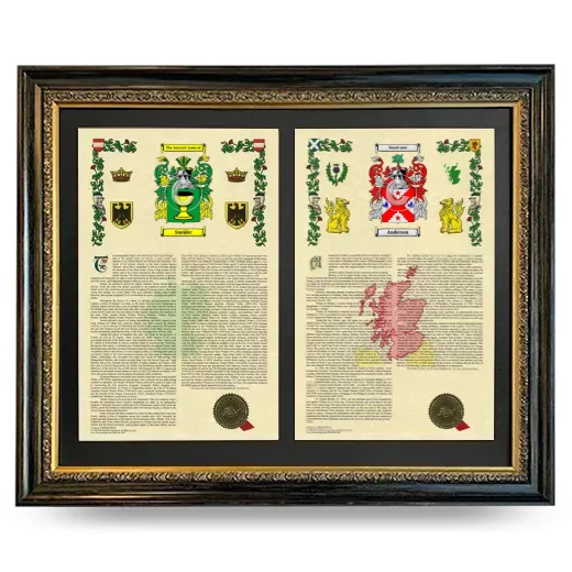 Double Armorial History Framed - Heirloom