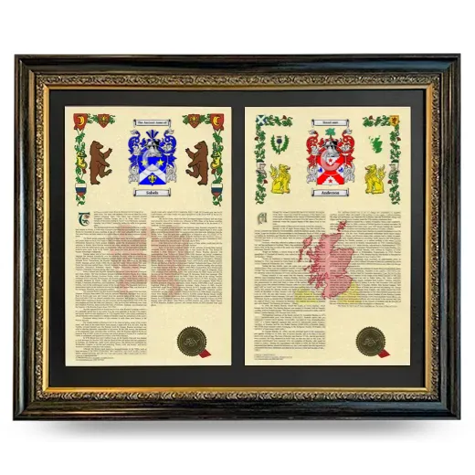 Double Armorial History Framed - Heirloom