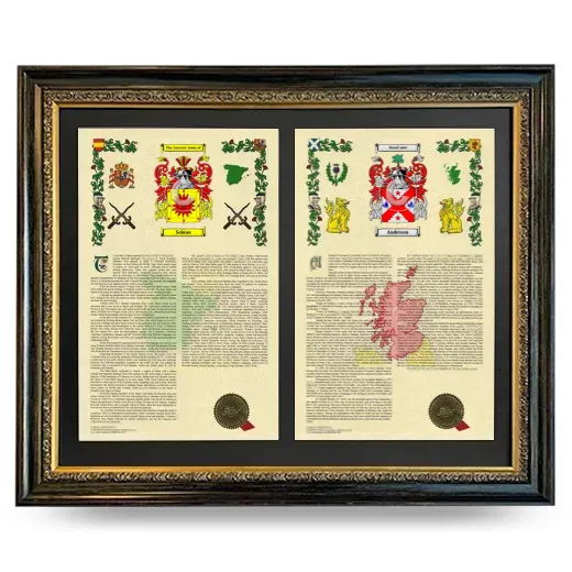 Double Armorial History Framed - Heirloom