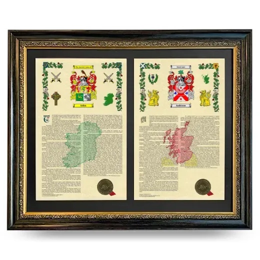 Double Armorial History Framed - Heirloom