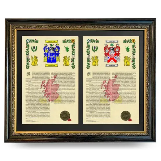 Double Armorial History Framed - Heirloom