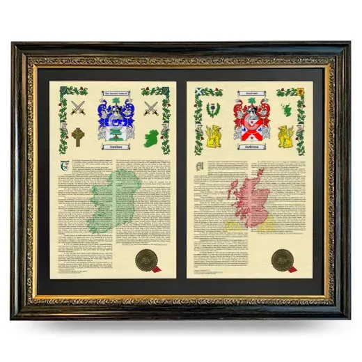 Double Armorial History Framed - Heirloom