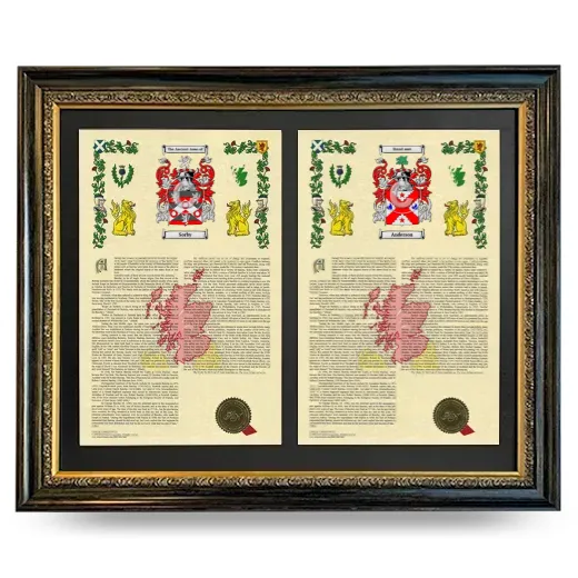 Double Armorial History Framed - Heirloom