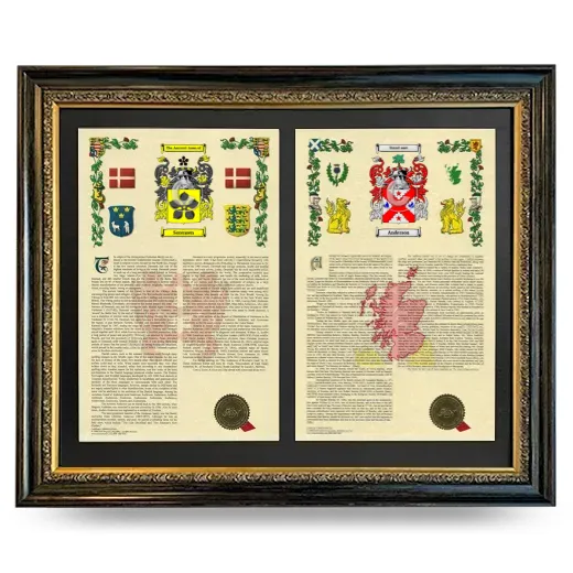 Double Armorial History Framed - Heirloom