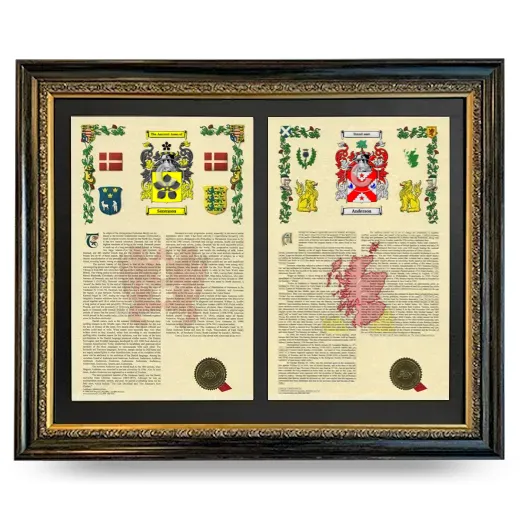 Double Armorial History Framed - Heirloom