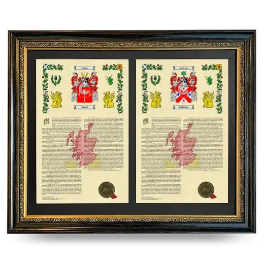 Double Armorial History Framed - Heirloom