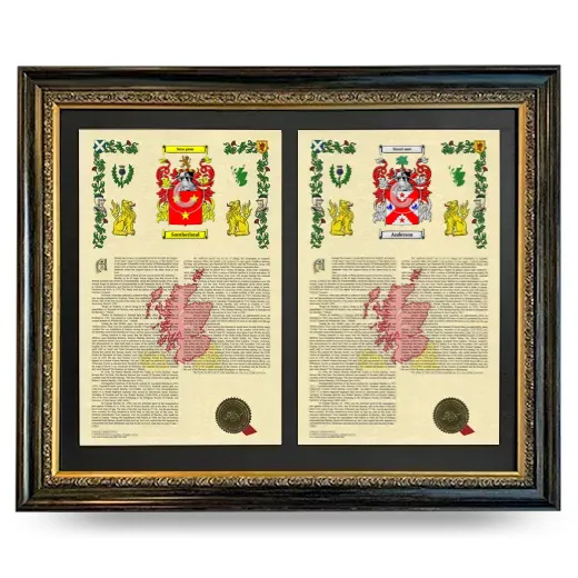Double Armorial History Framed - Heirloom