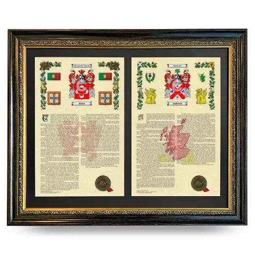 Double Armorial History Framed - Heirloom