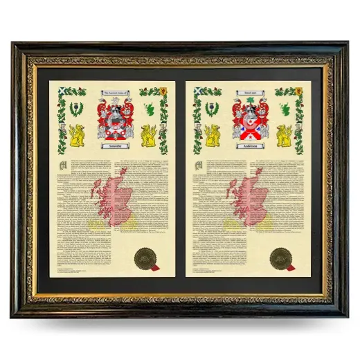 Double Armorial History Framed - Heirloom
