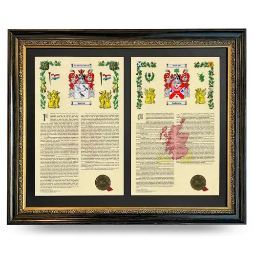 Double Armorial History Framed - Heirloom