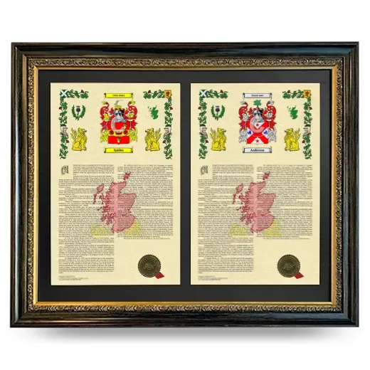 Double Armorial History Framed - Heirloom