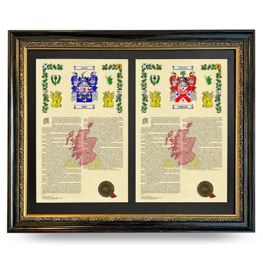 Double Armorial History Framed - Heirloom