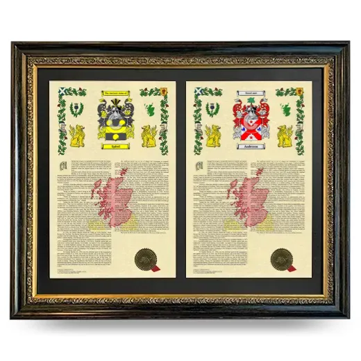 Double Armorial History Framed - Heirloom