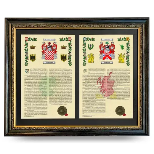 Double Armorial History Framed - Heirloom