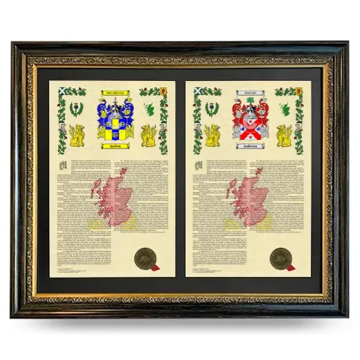 Double Armorial History Framed - Heirloom